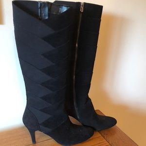 Black Suede Adrienne Vittadini Boots - Like new!